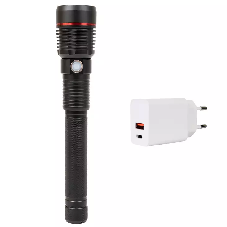 PNI Adventure F450 alumiinitaskulamppu, tarkennustoiminnolla, BOOST, LED 20 W, 1500 lm 450 metriin asti, 4400 mAh, IPX5, mukana PNI CHG300 virtalähde - PNI tuotteet - 5949066529528 - 1