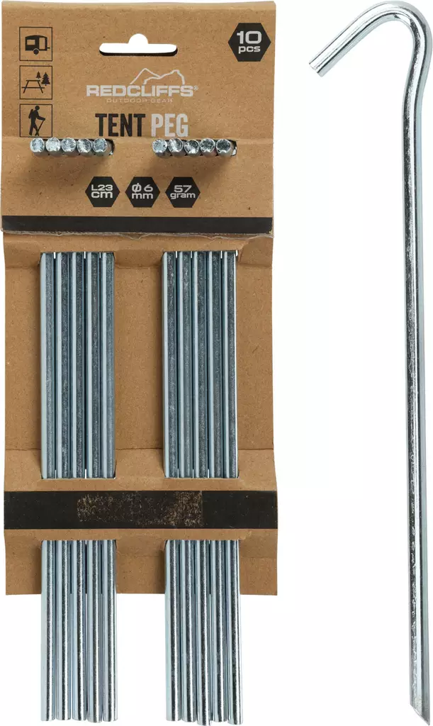 Redcliffs telttakiilat 18cm 10kpl galvanoitu teräs - Teltat, laavut, riippumatot - 8720573872768 - 1
