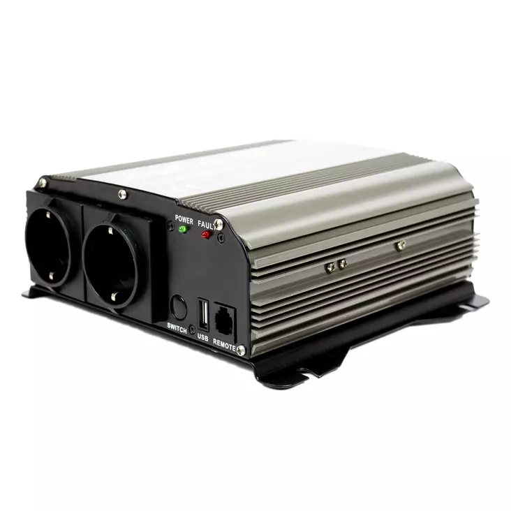 RO: Invertor de tensiune AlcaPower by President 300W alimentare 12V, iesire 230V, unda sinus pur, mufa USB 5V 500mAh, cu clesti alimentare si mufa de bricheta inclus - PNI tuotteet - 8055323216678 - 1