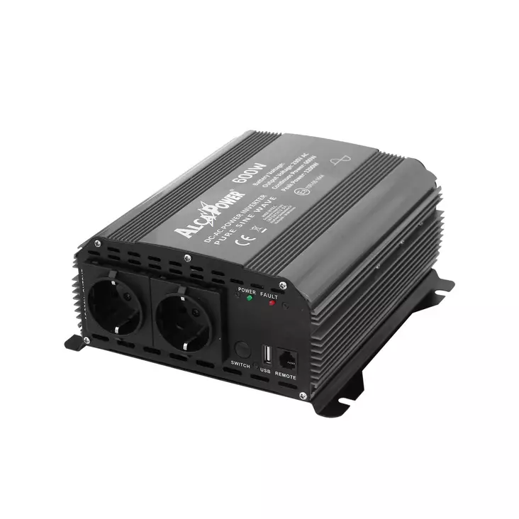 RO: Invertor de tensiune AlcaPower by President 600W 24V-230V, sinusoida pura, port USB - PNI tuotteet - 8055323216708 - 1