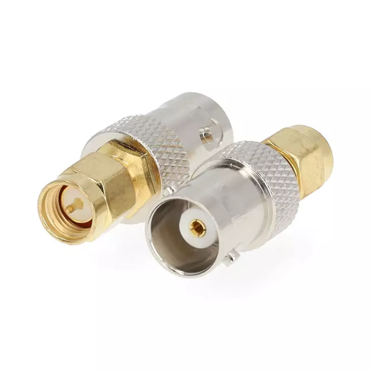 SMA-adapteri | SMA uros | BNC naaras | Kullattu | 50 Ohm | Suora | PVC | Kulta | 2 kpl | Laatikko - Nedis tuotteet - 5412810425648 - 1