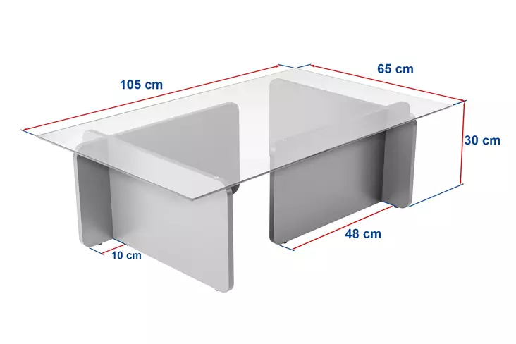 Sohvapöytä, antrasiitti, 105cm x 30cm x 65cm, kestävä, helppohoitoinen - Sohvapöydät - 8684283433698 - 1