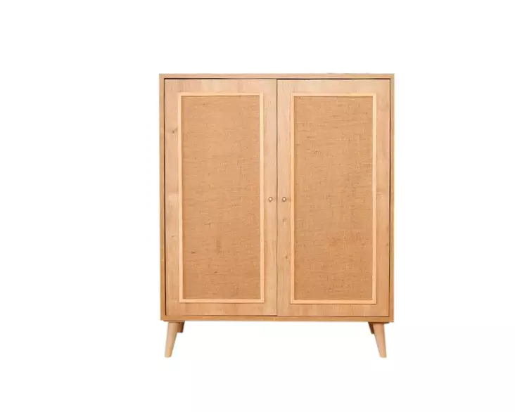 Tammi Sivupöytä - 100% Hornbeam Puu, Hornbeam Jalat, Jutekangas, 40x90x110 cm, 2 Pakkausta, Erittäin Kestävä - Sivu- ja apupöydät - 8683742868118 - 1