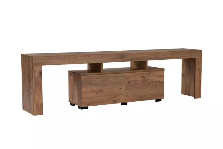 TV-taso, atlantinmänty, 180cm x 50cm x 31,3cm, kestävä, tilava, tyylikäs - TV-tasot - 8684283112098 - 1