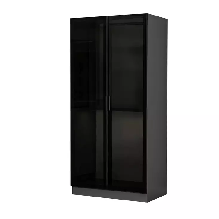 Tyylikäs ja Kestävä Vaatekaappi - Musta Antrasiitti, 100% Melamiinipinnoitettu, 90x210x52 cm, Helppo Kokoaminen - Vaatekaapit - 8683742559818 - 1
