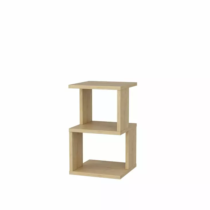 Yöpöytä Tammi - 100% Melamiinipinnoitettu Lastulevy, 18mm Paksuus, 29,6x29,6x49,4cm, Kestävä ja Tyylikäs - Yöpöydät - 8683743120178 - 1