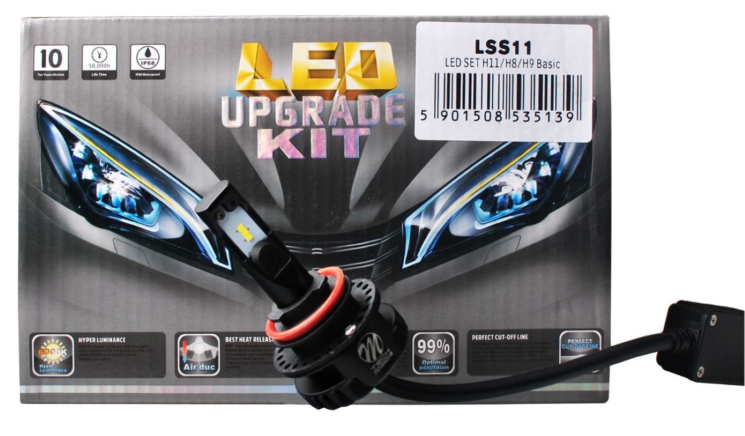 LED muutossarja H8H9H11 2 x 24 W MTech Basic Nettimyynti.fi