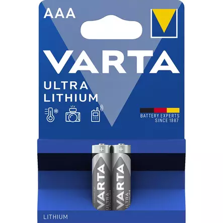 Litium Paristo AAA | 1.5 V DC | 1100 mAh | 2-Blister-kortti | Harmaa / Hopea - Nedis tuotteet - 4008496680399 - 1