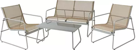 Puutarhakalusteen 4-osainen taupe - Pihakalusteryhmät - 8720573465779 - 1