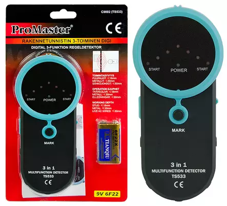 Rakennetunnistin 3-toiminen digi - Yleismittarit ja testerit - 6420286890029 - 1