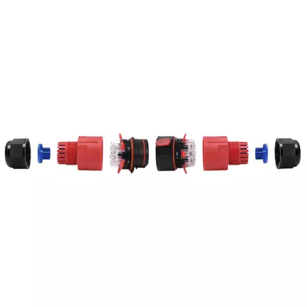 Ruuviton jatkoliitin 3-napainen IP68 - Jakorasiat ja liittimet - 6438152087619 - 1