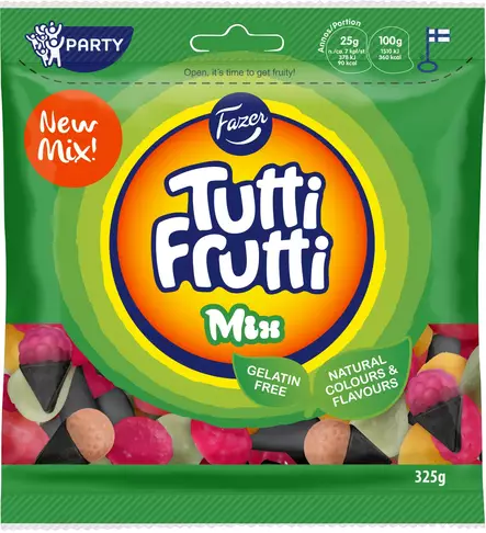 Tutti frutti Mix 325 g Fazer - Makeiset - 6416453033979 - 1