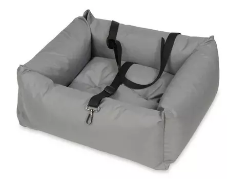 Viksu Turva koiran autoistuin harmaa 50×55×17 cm - Kuljetustarvikkeet ja häkit - 6417783171959 - 2