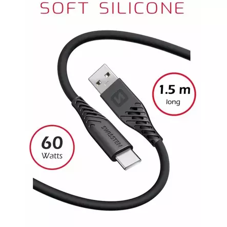 Datakaapeli USB / USB-C 1.5 M 60W - USB-C -kaapelit - 8595217481459 - 1