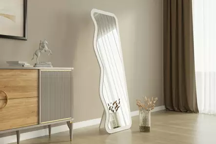 Ekologinen Flotal-E Peili 50x160 cm - Valkoinen MDF, Seinään Kiinnitettävä, Tilaa Suurentava Sisustuselementti - Peilit - 8684282546979 - 2