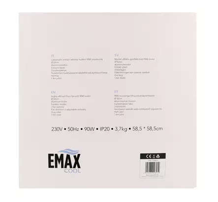 Emax cool tuuletin lattiamalli kääntyvä - Tuulettimet ja ilmastointilaitteet - 6418536008539 - 2