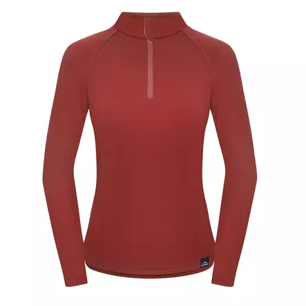 Fjord Nansen Vik 1/4 Zip pitkähihainen paita naisille XXL, punainen - Alusasut ja väliasut - 5908221355259 - 1