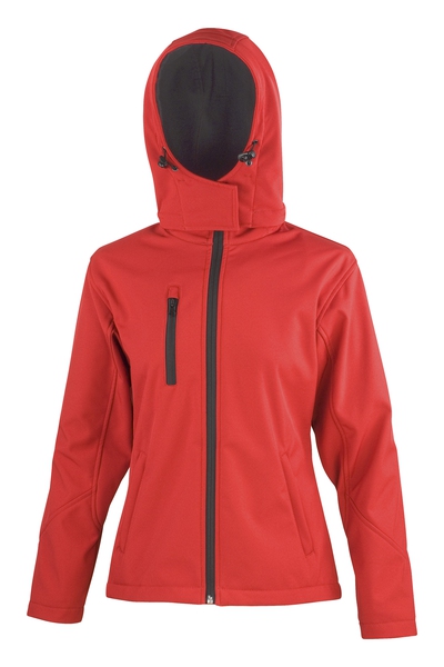 Result Naisten Hupullinen TX performance softshell-takki kalvolla, punainen - Naisten ulkoilutakit - 5055192352319 - 2