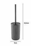 100% Muovinen WC-harja Anthracite - Kestävä ja Tyylikäs Kylpyhuoneeseen, Koko 10,5 x 10,5 x 33 cm - Kylpyhuonetarvikkeet - 8684283711659 - 4