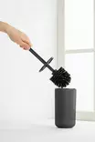 100% Muovinen WC-harja Anthracite - Kestävä ja Tyylikäs Kylpyhuoneeseen, Koko 10,5 x 10,5 x 33 cm - Kylpyhuonetarvikkeet - 8684283711659 - 3