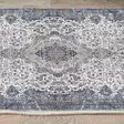 100% Puuvillamatto 120x180 cm - Konepestävä, Antibakteerinen, Liukumaton PVC-pohja, Kermainen Harmaa Beige - Suuret ja keskikokoiset matot - 8683742635499 - 7
