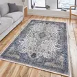 100% Puuvillamatto 120x180 cm - Konepestävä, Antibakteerinen, Liukumaton PVC-pohja, Kermainen Harmaa Beige - Suuret ja keskikokoiset matot - 8683742635499 - 2