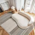 100% Puuvillamatto 50x80 cm - Antibakteerinen, Konepestävä, Liukumaton PVC-pohja, Beige/Ruskea/Musta - Pienet matot ja käytävämatot - 8683742640349 - 2