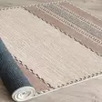 100% Puuvillamatto 50x80 cm - Antibakteerinen, Konepestävä, Liukumaton PVC-pohja, Beige/Ruskea/Musta - Pienet matot ja käytävämatot - 8683742640349 - 6