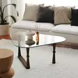 100% Pyökki Pöytä, 6mm, Temperoitu Lasi, Saksanpähkinä, 96x41x81 cm, Assembled, 2 Pakkausta, Tyylikäs ja Kestävä - Pöydät - 8682870558519 - 3