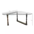 100% Pyökki Pöytä, 6mm, Temperoitu Lasi, Saksanpähkinä, 96x41x81 cm, Assembled, 2 Pakkausta, Tyylikäs ja Kestävä - Pöydät - 8682870558519 - 9