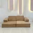 2-istuttava vuodesohva, kameli, 140 cm leveä, kestävä, monikäyttöinen - Vuodesohvat - 8684282467069 - 3