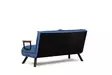 2-istuttava vuodesohva, sininen, 175 cm x 133 cm, kestävä, mukava - Vuodesohvat - 8683342998789 - 6