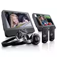 2x 9" kannettava DVD-soitin, jossa USB SD sisäänrakennettu akku kuulokkeet ja kiinnike Musta - Televisiot ja mediatoistimet - 8711902033479 - 25