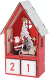 Adventtikalenteri puinen Talo led valolla - Joulukoristeet ja -tekstiilit - 8719987716539 - 5