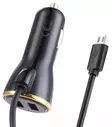 Autolaturi 3.4A 2xUSB - MicroUSB liittimell=C3=A4 Mobia - Autolaturit - 6430035342839 - 1