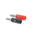 Banaaniliitin | Suora | Uros | Niklattu | Ruuvi | Kaapelin läpitulomitta: 4.5 mm | PVC | Musta / Punainen | 4 kpl | Laatikko - Audioliittimet ja plugit - 5412810288489 - 40
