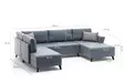 Kulmasohvasänky, kerma, 300 cm leveä, kestävä, helppohoitoinen - Sohvat - 8682870658929 - 9