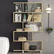 Moderni Tammi Kirjahylly - 100% Melamiinipinnoitettu Lastulevy, 18 mm Paksuus, 90x20x156 cm, Useita Hyllyjä - Kirjahyllyt - 8682870869189 - 1