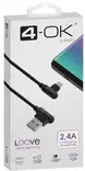Datakaapeli kulma USB C 1m musta, Mobia - USB-C -kaapelit - 8428728105319 - 2