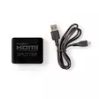 HDMI Jakaja | 2-Porttinen port(s) | 2x HDMI Output | 4K@30Hz | 2.25 Gbps | ABS-Muovi / PVC | Musta - Videokytkimet ja jakajat - 5412810304929 - 75