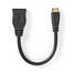 High Speed HDMI Kaapeli Ethernet | HDMI Mini | HDMI Ulostulo | 4K@30Hz | 10.2 Gbps | 0.20 m | Pyöreä | PVC | Musta | Kirjekuori - HDMI-kaapelit - 5412810269709 - 8