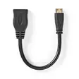 High Speed HDMI Kaapeli Ethernet | HDMI Mini | HDMI Ulostulo | 4K@30Hz | 10.2 Gbps | 0.20 m | Pyöreä | PVC | Musta | Kirjekuori - HDMI-kaapelit - 5412810269709 - 35