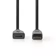 High Speed HDMI Kaapeli Ethernet | HDMI Mini | HDMI Ulostulo | 4K@30Hz | 10.2 Gbps | 0.20 m | Pyöreä | PVC | Musta | Kirjekuori - HDMI-kaapelit - 5412810269709 - 10
