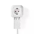 Jatkojohto | Maadoitettu virtaliitin / Tyyppi F (CEE 7/7) | 4-suuntainen | 1.50 m | 3680 W | 16 A | Maadoituksen tyyppi: Sivukontaktit | 230 V AC 50/60 Hz | Pistokannan kulma: 90 ° | H05VV-F 3G1.5mm² | Valkoinen - Jatkojohdot - 5412810323289 - 48