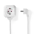 Jatkojohto | Maadoitettu virtaliitin / Tyyppi F (CEE 7/7) | 4-suuntainen | 1.50 m | 3680 W | 16 A | Maadoituksen tyyppi: Sivukontaktit | 230 V AC 50/60 Hz | Pistokannan kulma: 90 ° | H05VV-F 3G1.5mm² | Valkoinen - Jatkojohdot - 5412810323289 - 30