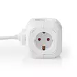Jatkojohto | Maadoitettu virtaliitin / Tyyppi F (CEE 7/7) | 4-suuntainen | 1.50 m | 3680 W | 16 A | Maadoituksen tyyppi: Sivukontaktit | 230 V AC 50/60 Hz | Pistokannan kulma: 90 ° | H05VV-F 3G1.5mm² | Valkoinen - Jatkojohdot - 5412810323289 - 25