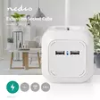 Jatkojohto | Maadoitettu virtaliitin / Tyyppi F (CEE 7/7) | 4-suuntainen | 1.50 m | 3680 W | 16 A | Maadoituksen tyyppi: Sivukontaktit | 230 V AC 50/60 Hz | Pistokannan kulma: 90 ° | H05VV-F 3G1.5mm² | Valkoinen - Jatkojohdot - 5412810323289 - 5