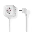 Jatkojohto | Maadoitettu virtaliitin / Tyyppi F (CEE 7/7) | 4-suuntainen | 1.50 m | 3680 W | 16 A | Maadoituksen tyyppi: Sivukontaktit | 230 V AC 50/60 Hz | Pistokannan kulma: 90 ° | H05VV-F 3G1.5mm² | Valkoinen - Jatkojohdot - 5412810323289 - 32