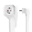Jatkojohto | Maadoitettu virtaliitin / Tyyppi F (CEE 7/7) | 4-suuntainen | 1.50 m | 3680 W | 16 A | Maadoituksen tyyppi: Sivukontaktit | 230 V AC 50/60 Hz | Pistokannan kulma: 90 ° | H05VV-F 3G1.5mm² | Valkoinen - Jatkojohdot - 5412810323289 - 34