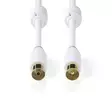 Koaksiaalikaapeli | IEC (Coax) Uros | IEC (Coax) Naaras | Kullattu | 100 dB | 75 Ohm | Tuplasuojattu | 5.00 m | Pyöreä | PVC | Valkoinen | Laatikko - Antennikaapelit - 5412810265299 - 10